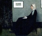 James Abbott Mcneill Whistler Arrangement in Grey and Black oil on canvas